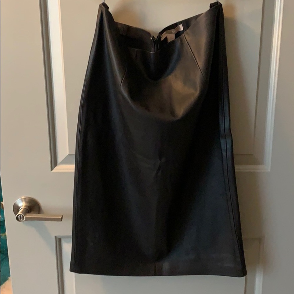 Black Faux Leather Skirt